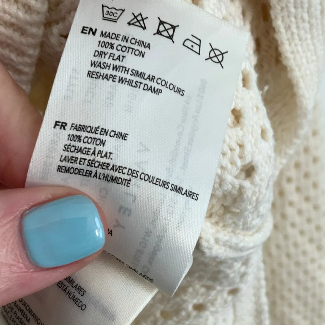 Varley Arabella Knit Cream Sweater size small - Image 8