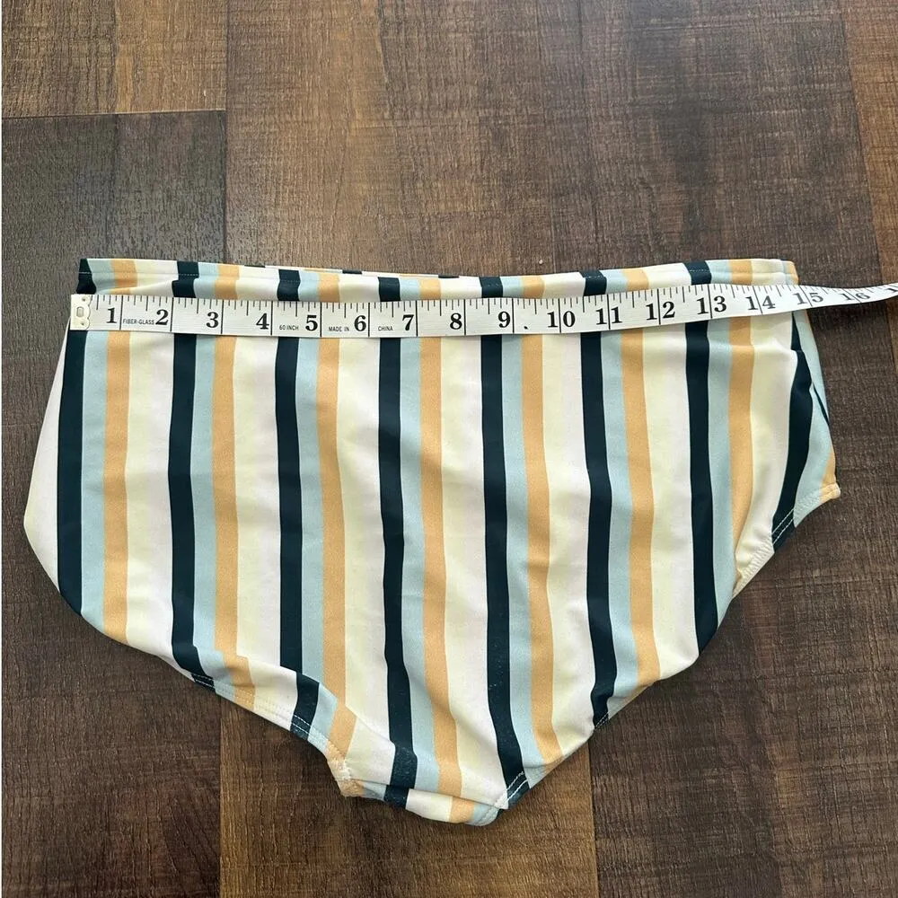 Albion Fit Striped Swim Bottoms Size Medium - Image 6