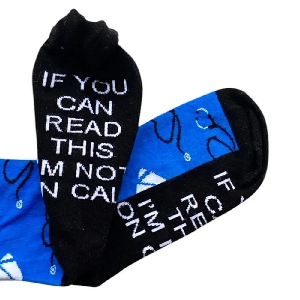 NWT ~ SOCK CLUB Unisex Dr Nurse Medical Professional Socks ~ OSFM Blue - Image 3