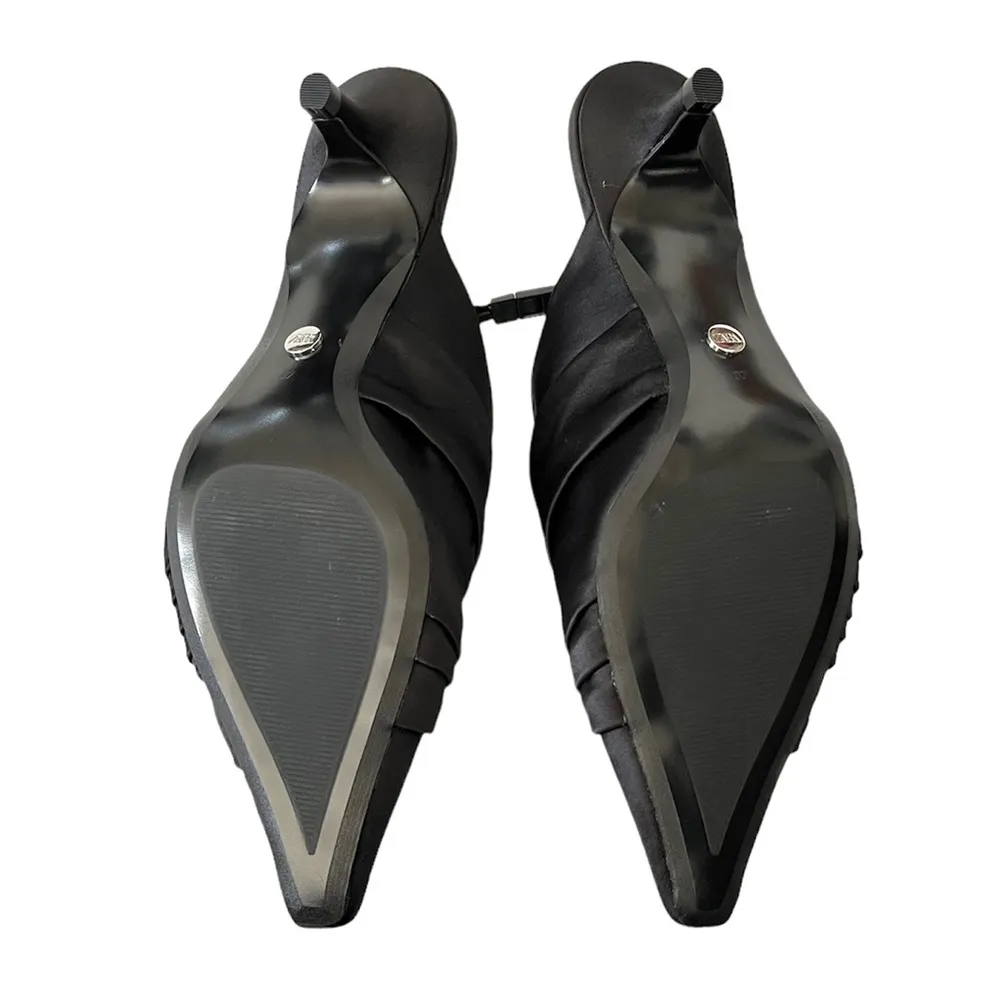 NEW Zara Women’s Satin Mules size 37 Black - Image 9