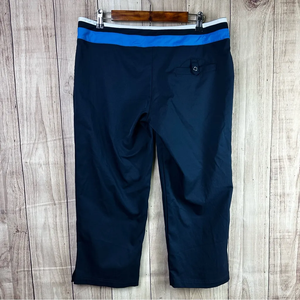 Women’s Vintage Nike Navy Capris with Blue Stripe - Image 5