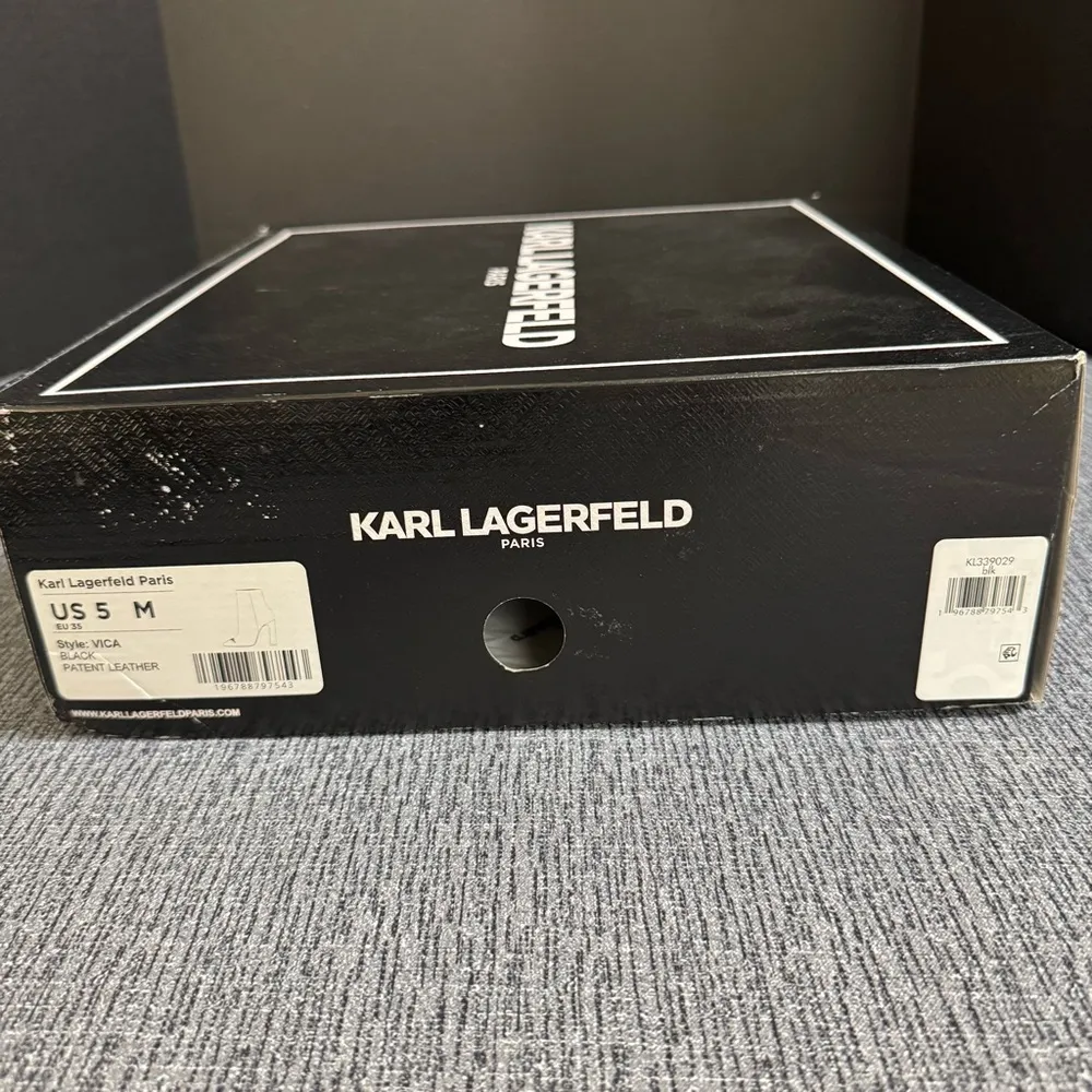 Karl Lagerfeld Paris Vica Black Patent Leather Dress Booties - Image 16