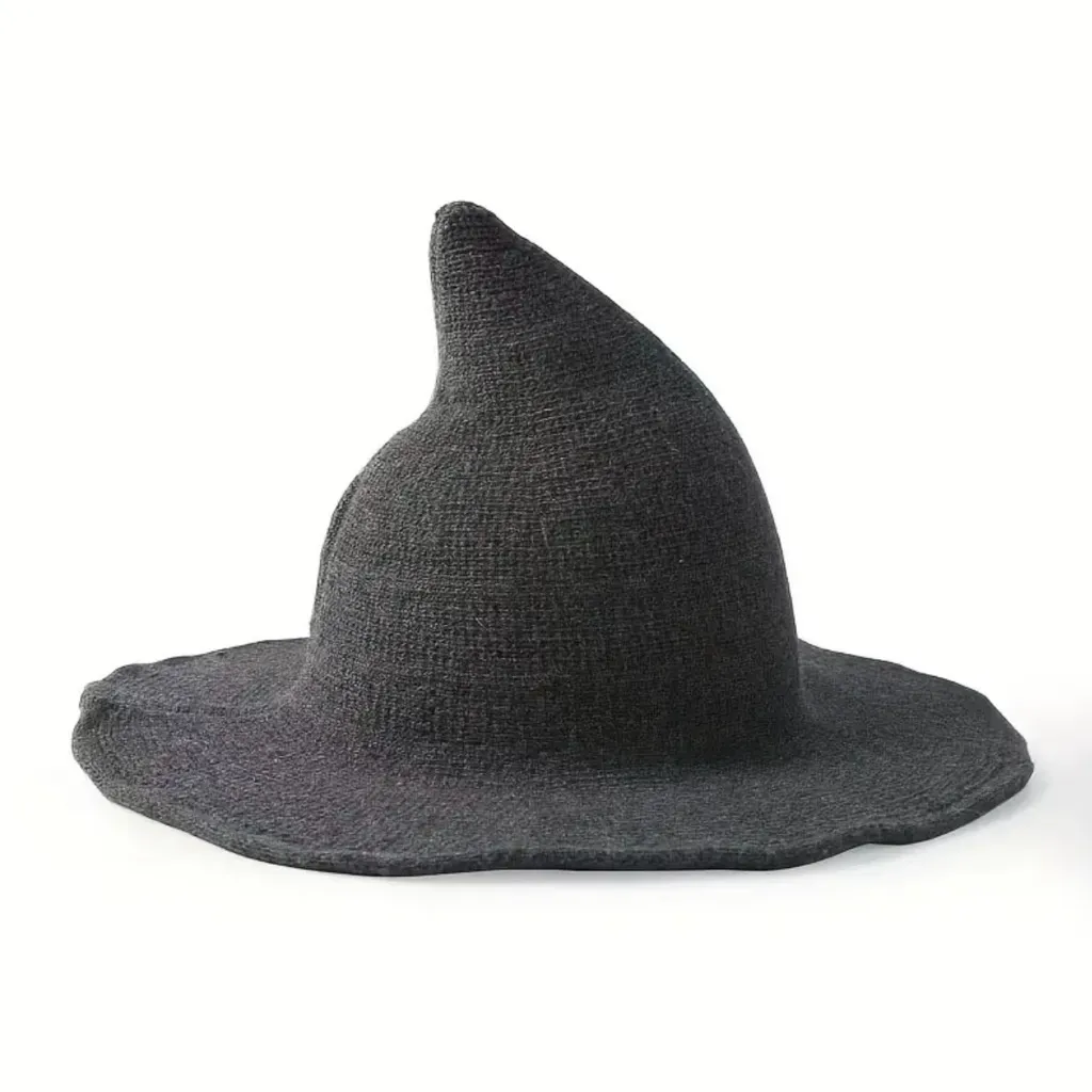 Grey Witchcraft Unisex Woolen Hat WarmStylish for Halloween or‎ Daily Wear Gray - Image 4