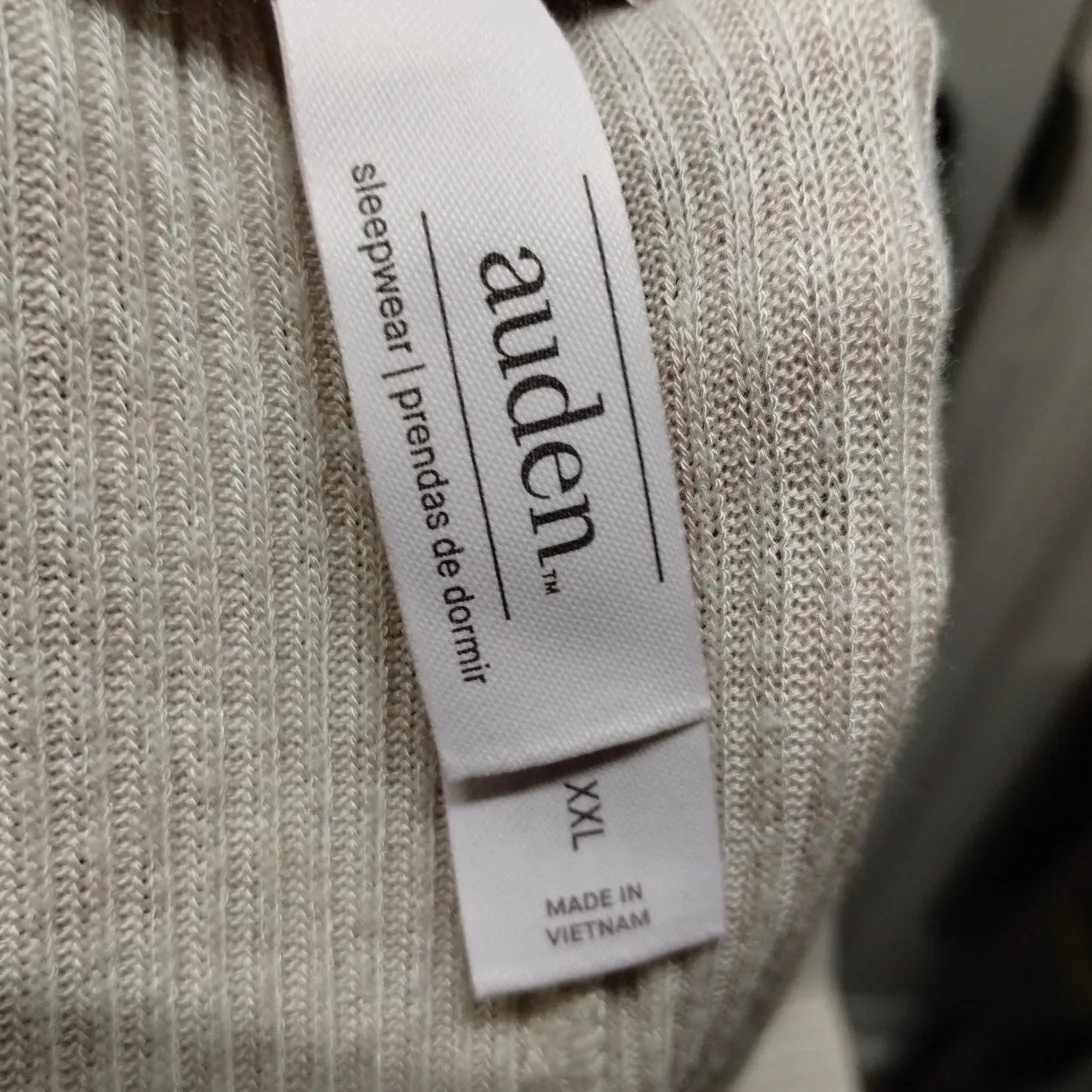 Auden Sleepwear NWT Women's Size XXL Cream Cozy Ribbed Jogger Lounge Pants - Image 4