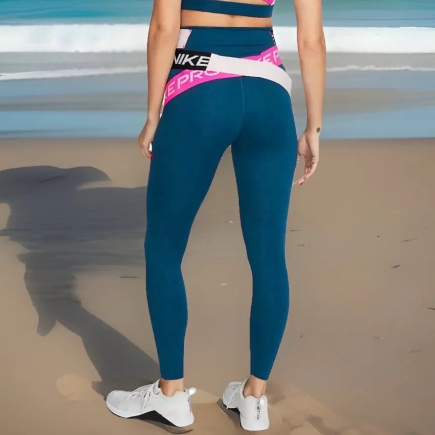 Nike One Luxe Women’s Size Small Mid-Rise 7/8 Tight Fit Tights. Multicolor. New - Image 2