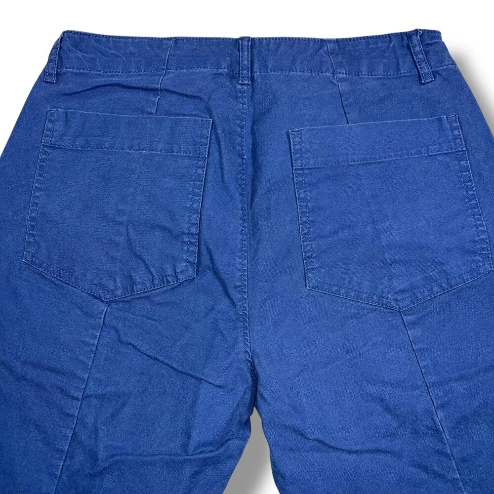 Old Navy Womens Chino Pants Slim Ankle Length Raw Hem Cotton Blend Blue Size 4 - Image 6