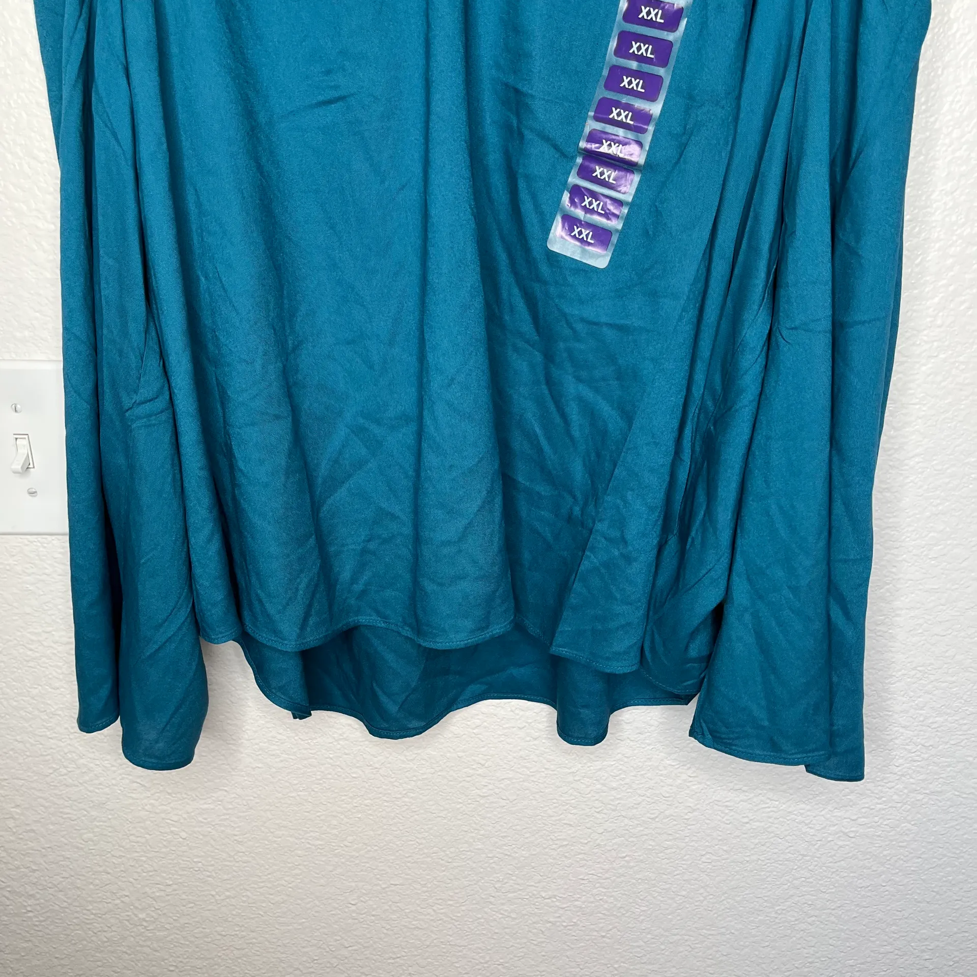 blue Leslie boho peasant tunic top size XXL - Image 4