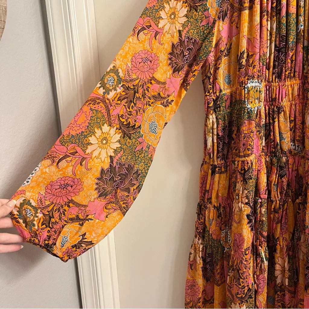 A.L.C. Valentina Gathered Floral-Print Silk-Crepon Maxi Dress 6 - Image 7