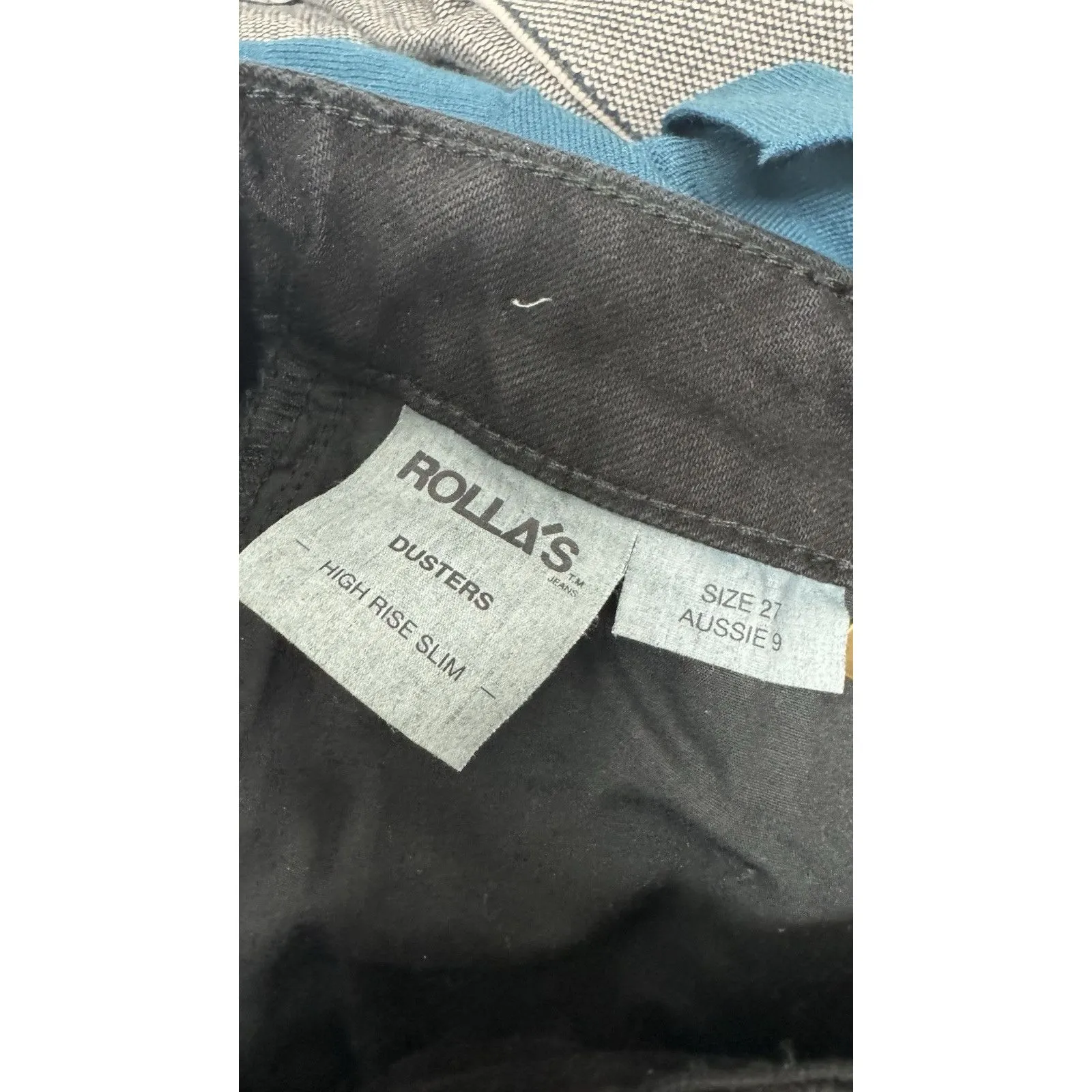 Rolla's Dusters Jeans Original High Rise Straight Black Relaxed 27 Aussie 9‎ - Image 6