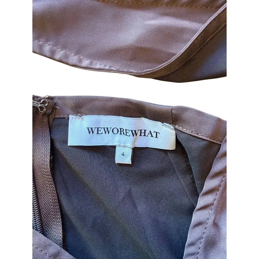 WeWoreWhat x REVOLVE Halter Deep V Maxi in Chestnut 4 Womens Long Dress - Image 8