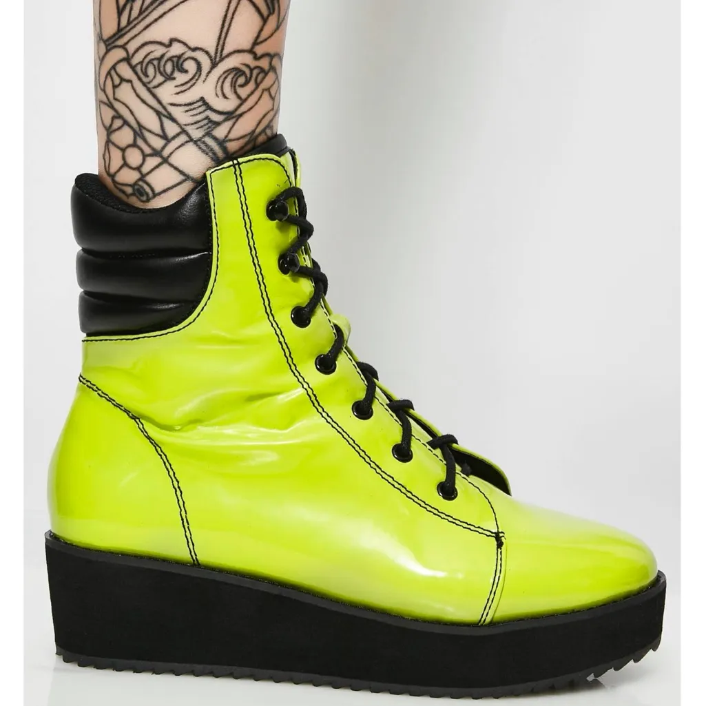 Strange cvlt neon Darby patent boots - Image 2