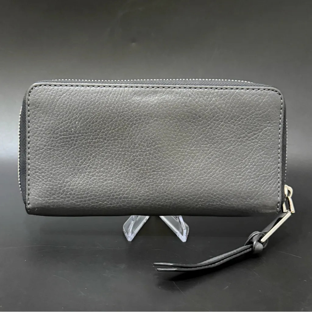 MARC JACOBS New York Gray The Leather Continental Wallet Zip Around Wallet - Image 2