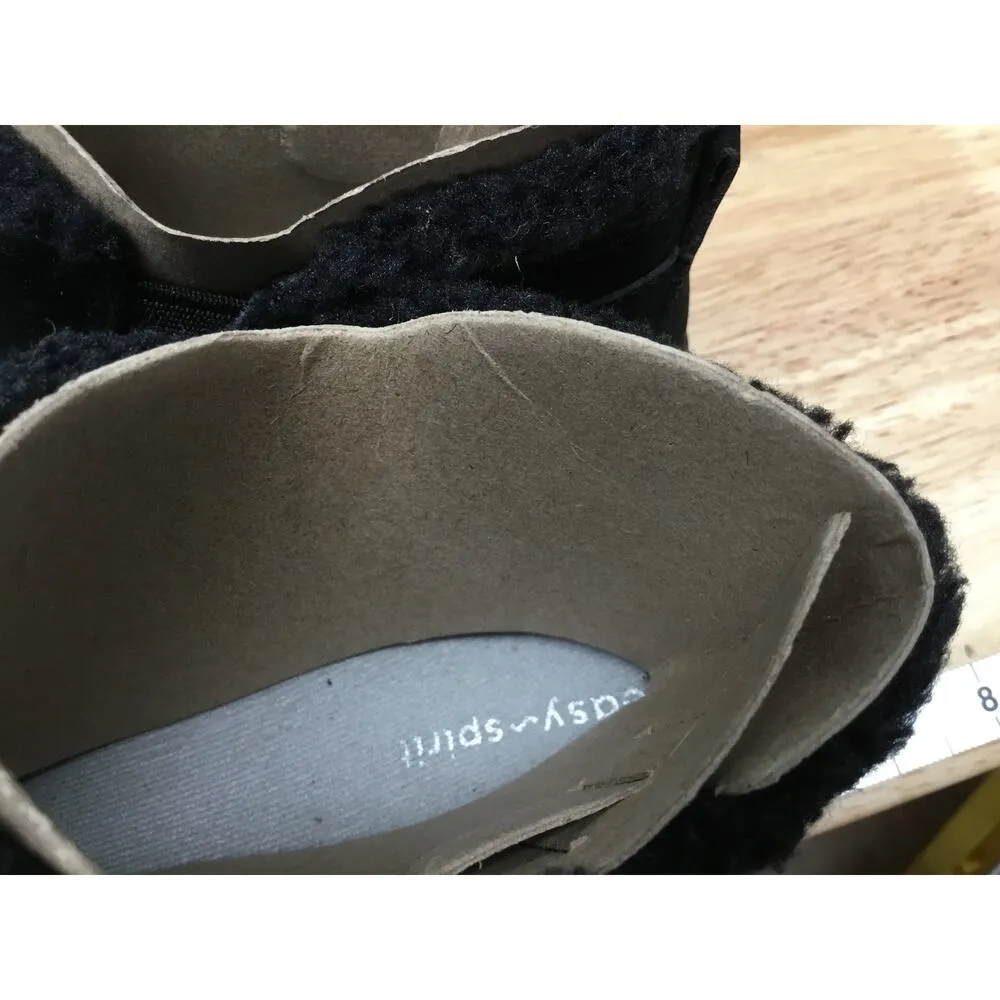 Easy Spirit T-SHuffle Ankle Booties Women's 6.5 Black Suede Side Zipper Classic - Image 7