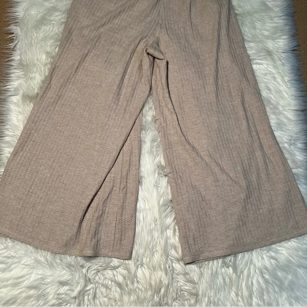 Torrid Super Soft Plush Waffle Wide-Leg Lounge Pant Heather Oatmeal 1 - Image 8