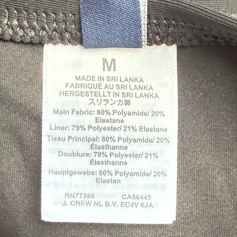 NWT J. Crew Cutout Strap One-piece Swimsuit in Black CK501 Women's Sz M - Image 10