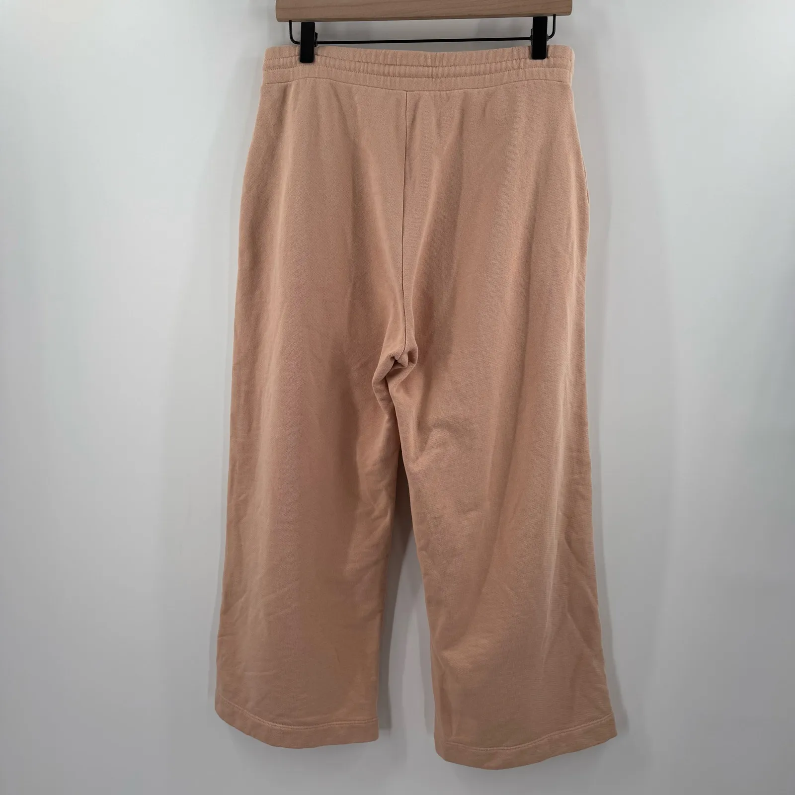 Vince Sweatpants Womens Medium NWOT Crop Wide Leg French Terry Blush Sand NEW - Image 3