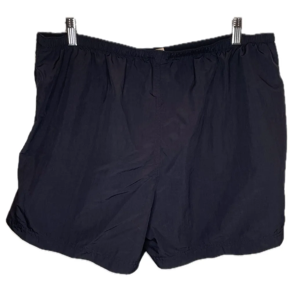 LL Bean Nylon Drawstring Shorts Size XL Black Athleisure  EUC - Image 2