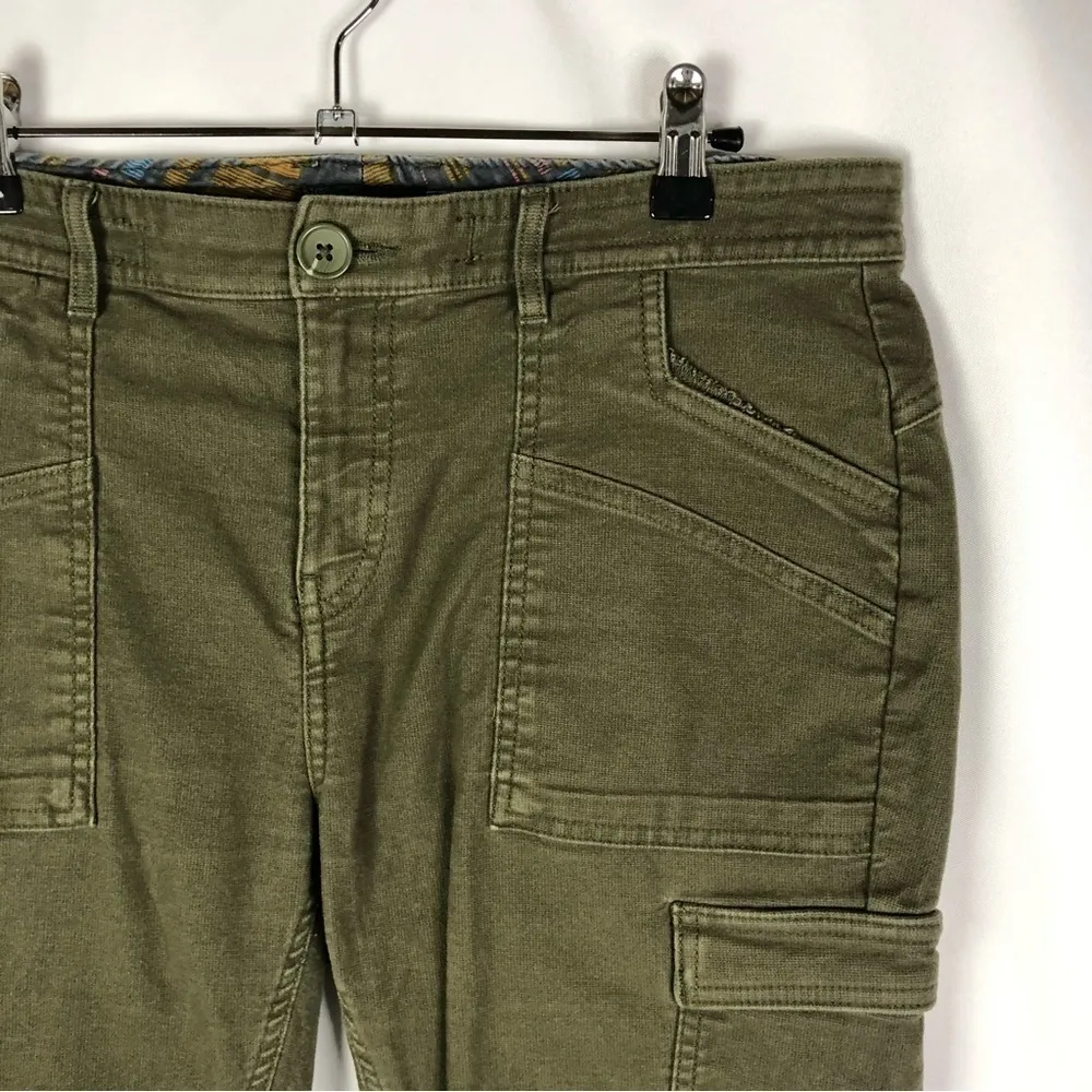 Prana Nikit Slate Olive Green Cargo Skinny Hiking Pants 12 - Image 5
