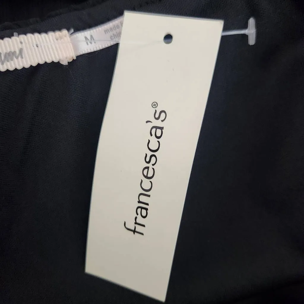 Francesca's Mi Ami Black Mini Dress with Ruffle Detail NWT Size Medium - Image 8