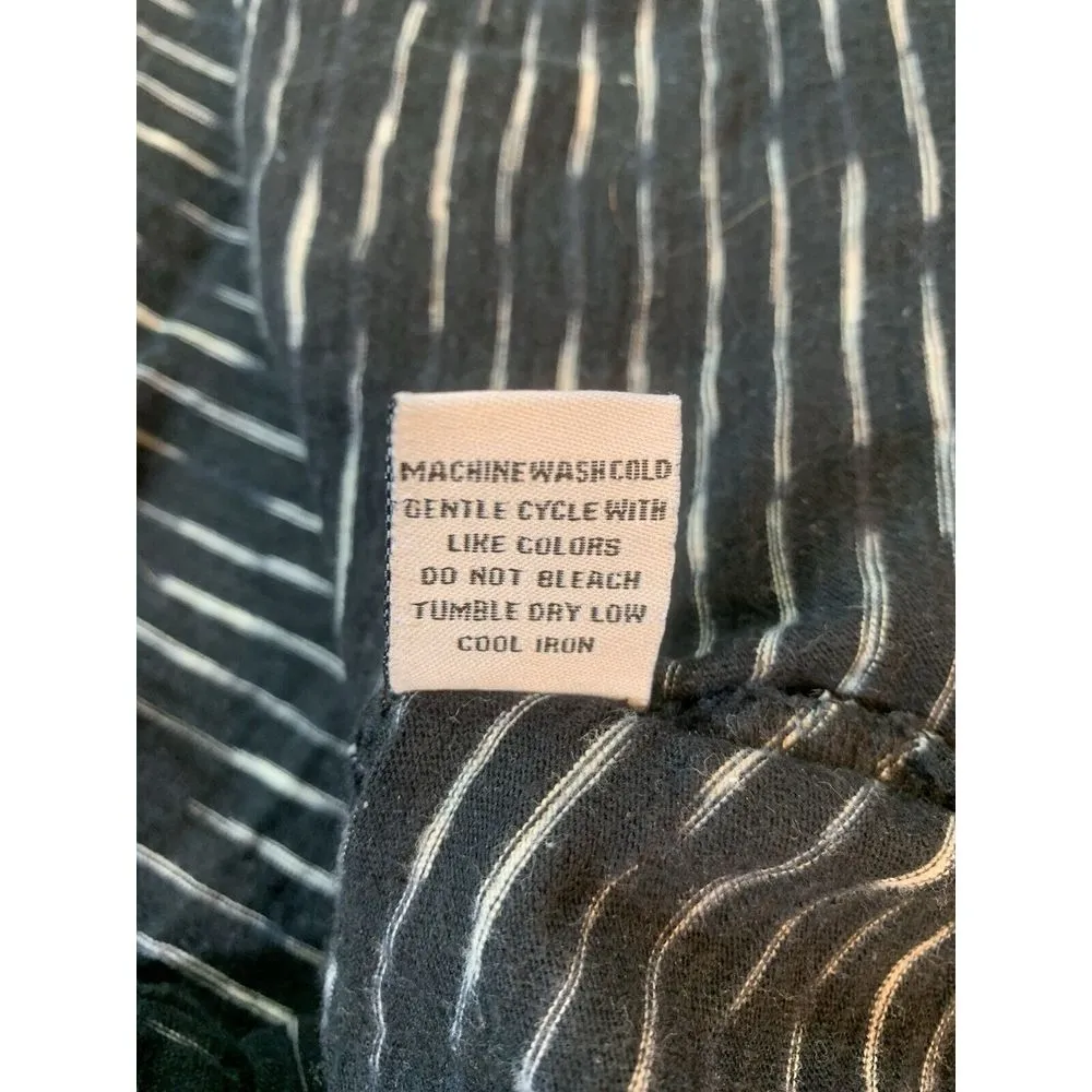 Habitat Casual‎ Lagenlook Top Womens XXL Artsy Boho Mature Comfort Coastal Black - Image 7