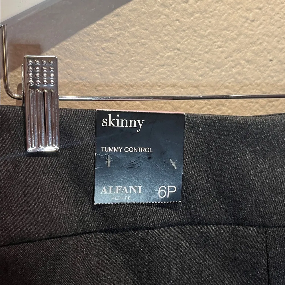 New Alfani Women’s Skinny Essentials Gray Pants Career Stretchy Size 6P NWT - Image 9