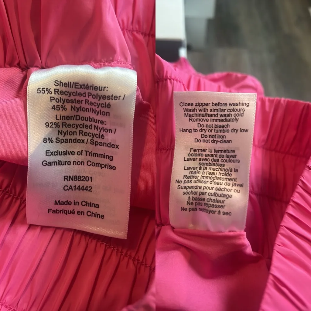 Mondetta Pink Smocked Waistband Lined Shorts with Zipper Key Pocket NWT - Image 7