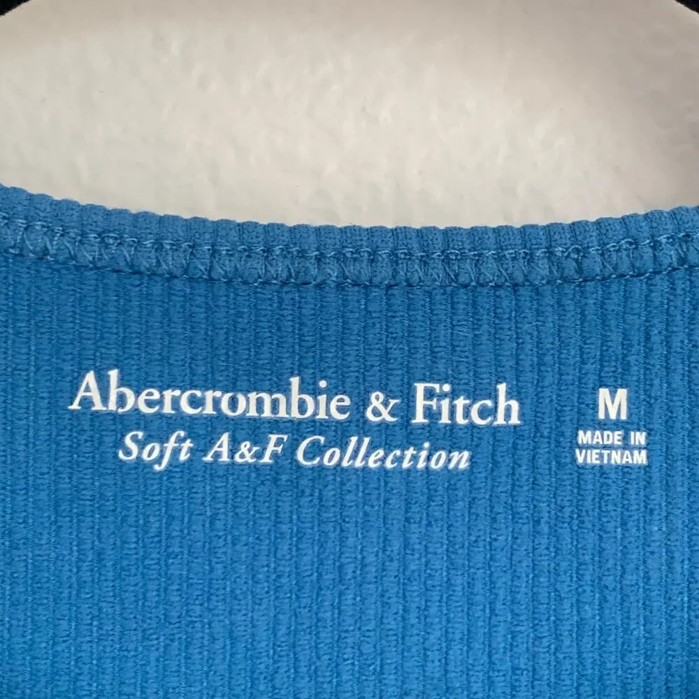 5/$25 Abercrombie & Fitch Sleeveless Ribbed Bodysuit in Blue - Image 4