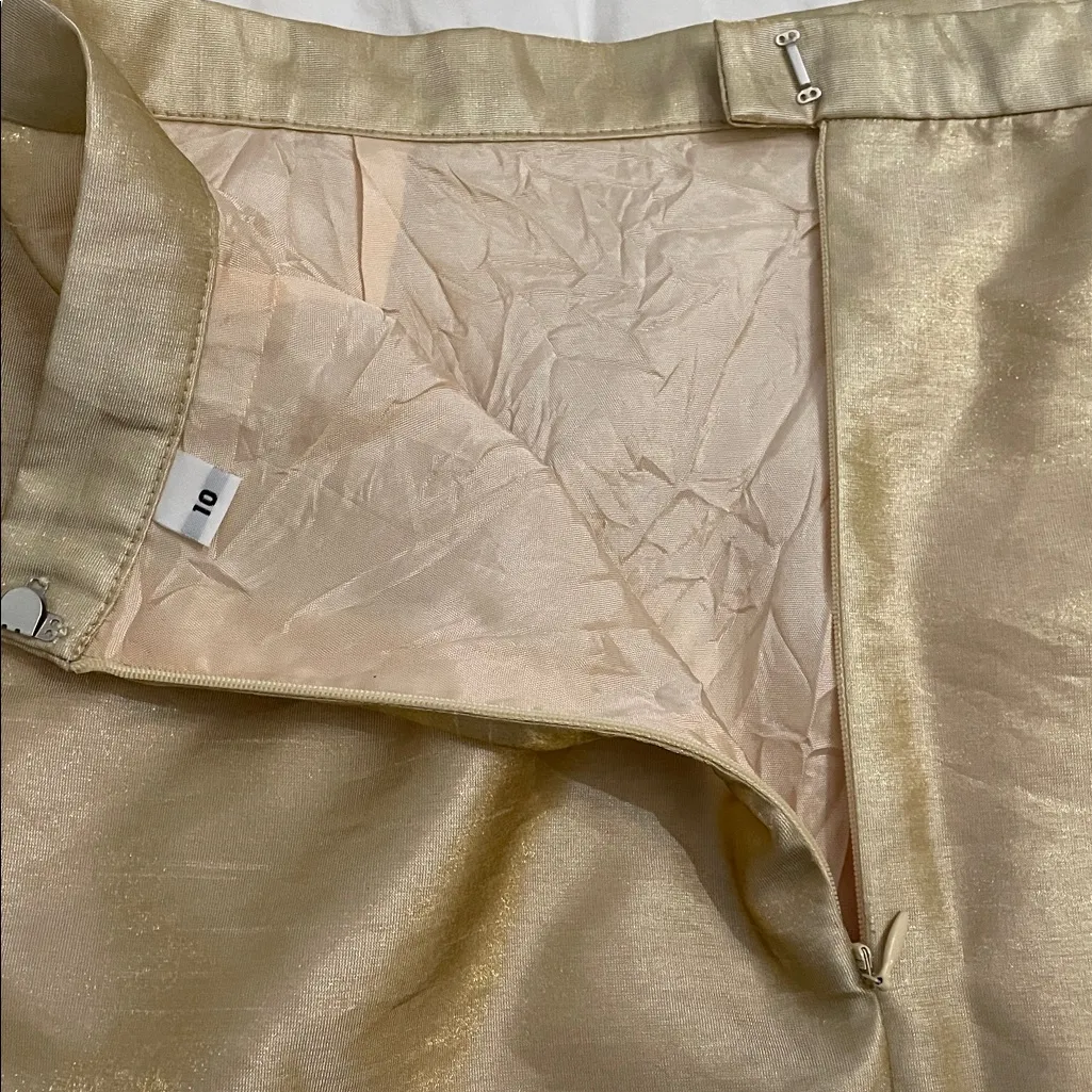 Cachet Vintage Gold 2 Piece Evening Gown Womens Size 8/10 Made in USA Size M - Image 13