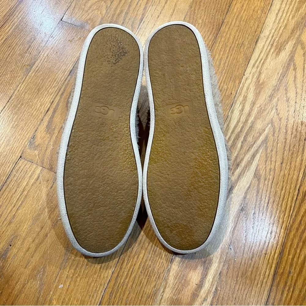 Ugg Australia Womens Ricci Fuzzy Padded Insole Fashion Sneakers Beige Size 7.5 - Image 7