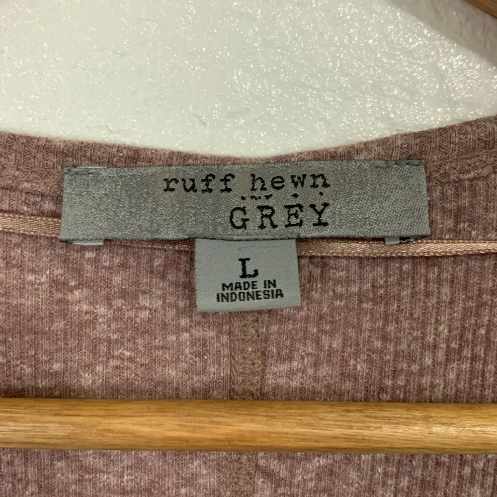 Ruff Hewn Mauve Midi Length Button Down Cardigan Sweater Size L - Image 4