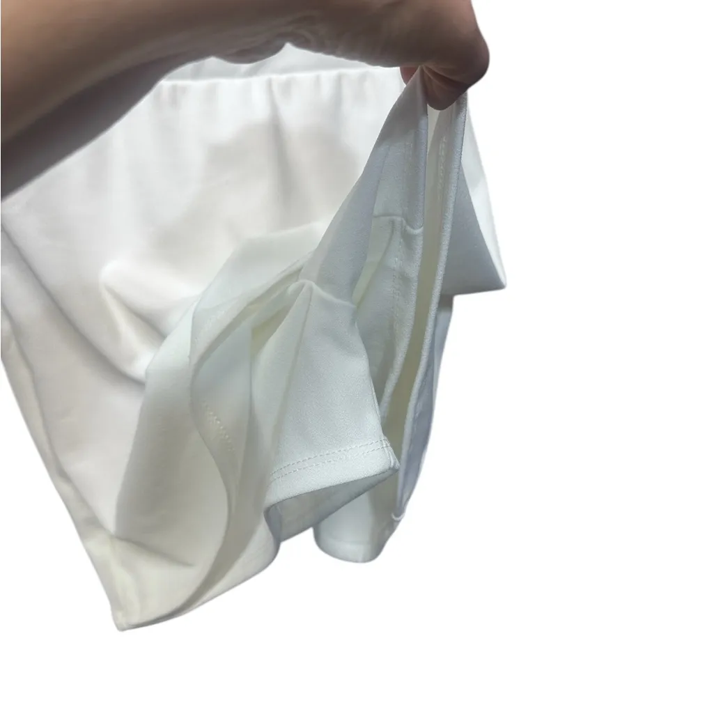 Moa Moa White Mini Skort Romper w/Small flaw Medium - Image 4