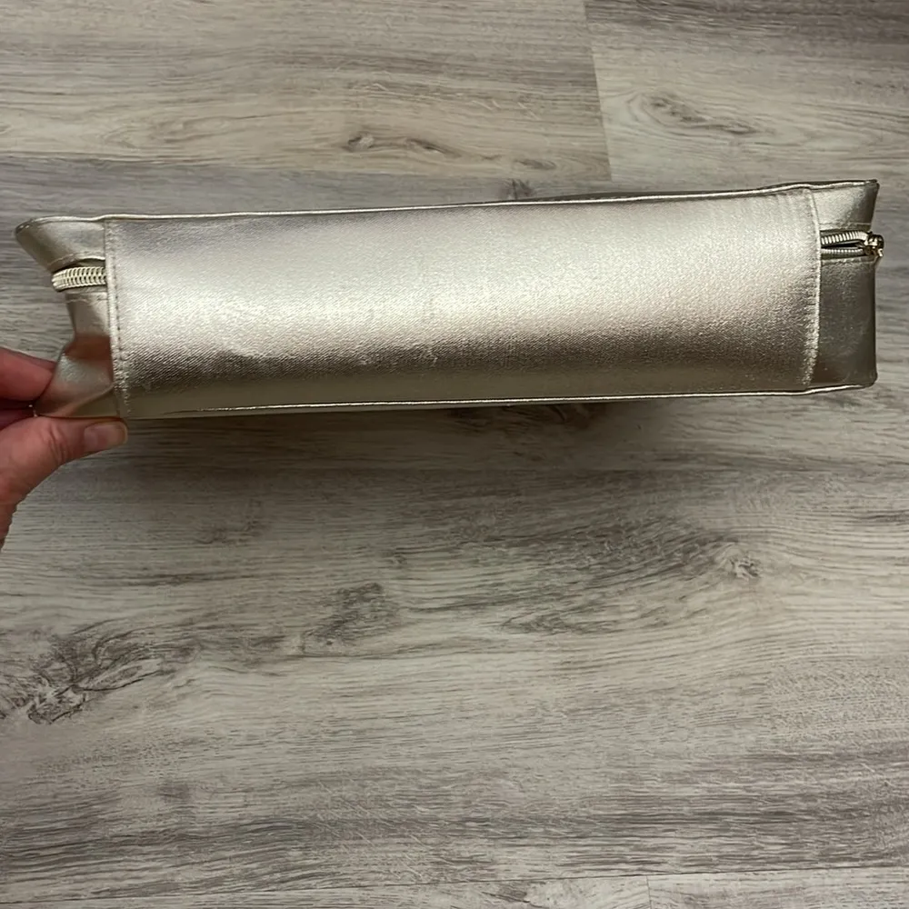 Gold Zip Makeup / Cosmetics Toiletry Travel Bag Approx 14" x 10" x 4" - Image 6