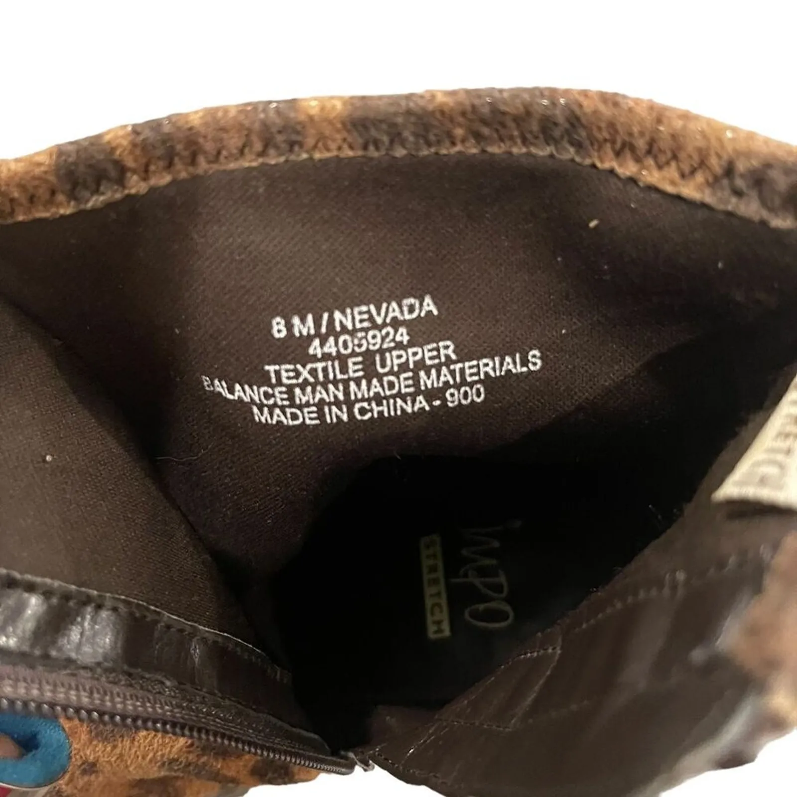 Impo Nevada Women's Brown Animal Print Kitten Heel Ankle Booties Zip Size 8M - Image 7