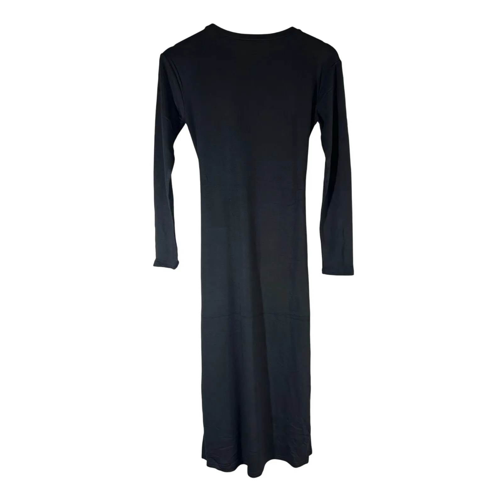 BB DAKOTA Steve Madden Maternity Dress Size XS Black Knit Belted Minimalist - Image 3