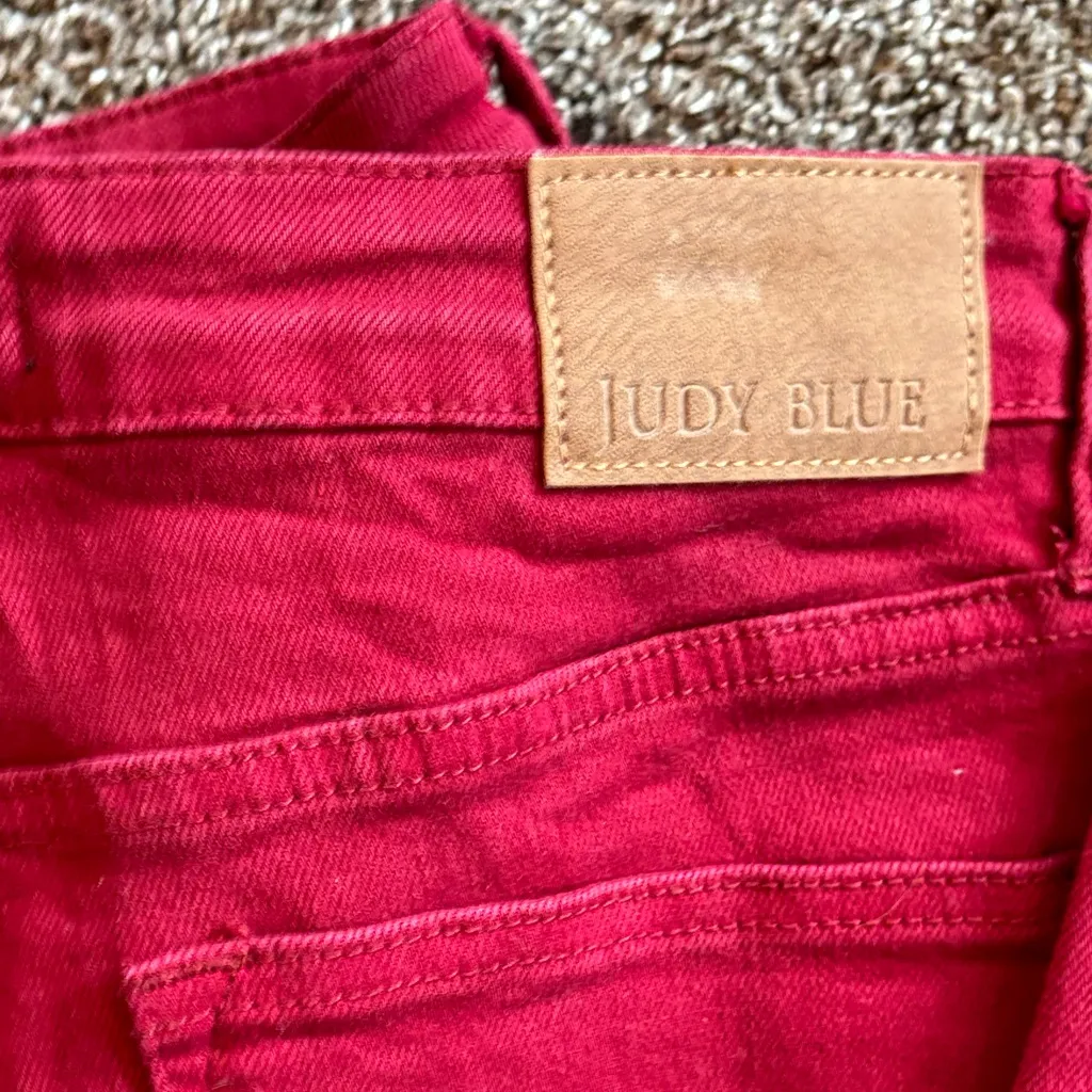Judy Blue Vibrant Red Skinny Jeans - Image 5