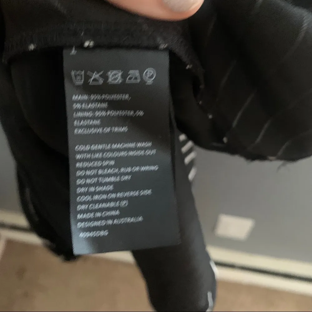 NWT Bardot black stripe ruffle shoulder dress - Image 10