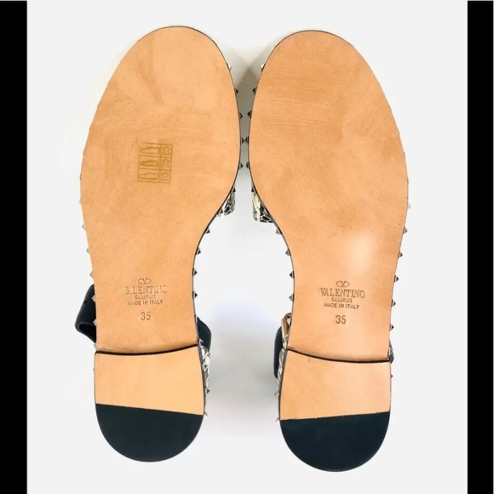 Valentino Garavani Snakeskin Soul Rockstud Sandals - Image 6