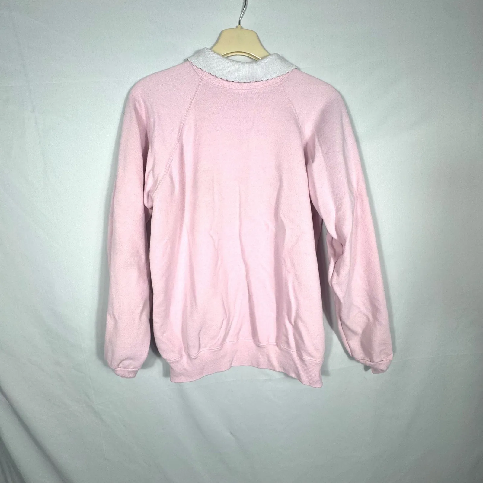 Vintage Alaska Graphic Sweatshirt Pink Crewneck Peter Pan Collar - Image 2