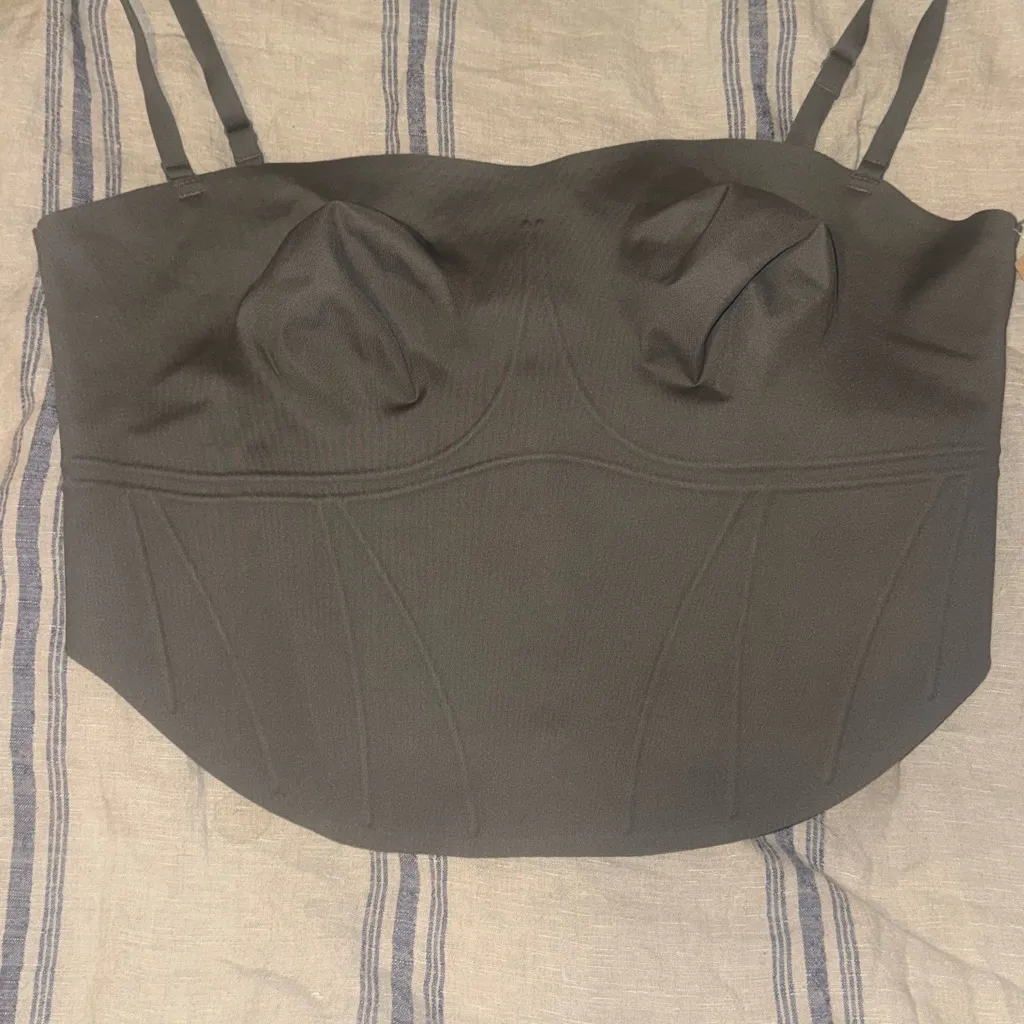 SKIMS Steel Gray Corset 4X - Image 5