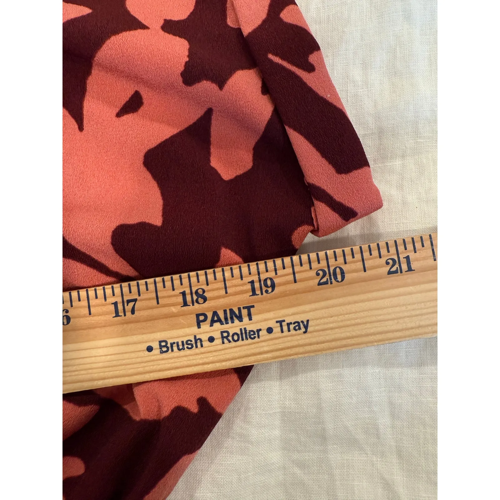 Loft Cap Sleeve Waist Tie Button Up Shirt Dress Floral Pink Women's Size Small - Image 10