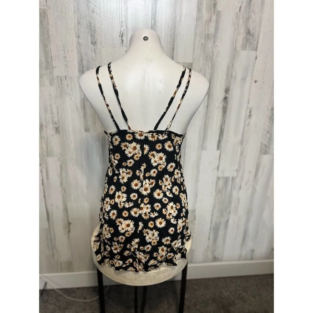 Wet Seal floral dress, daisy print mini dress, Y2K floral slip dress, black dais - Image 4