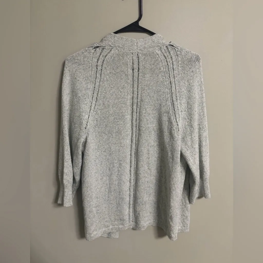 J. Jill Pure Jill Open Textured Cardigan Size Small 4-6 100% Cotton Lightweight - Image 2