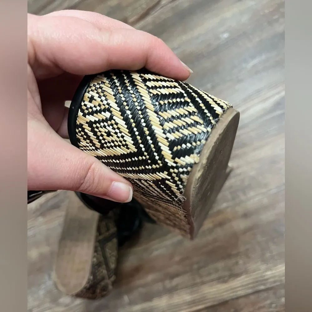 DV by Dolce Vita Black Strappy Boho Platform Open Toed Sandals Size 7 1/2 - Image 8