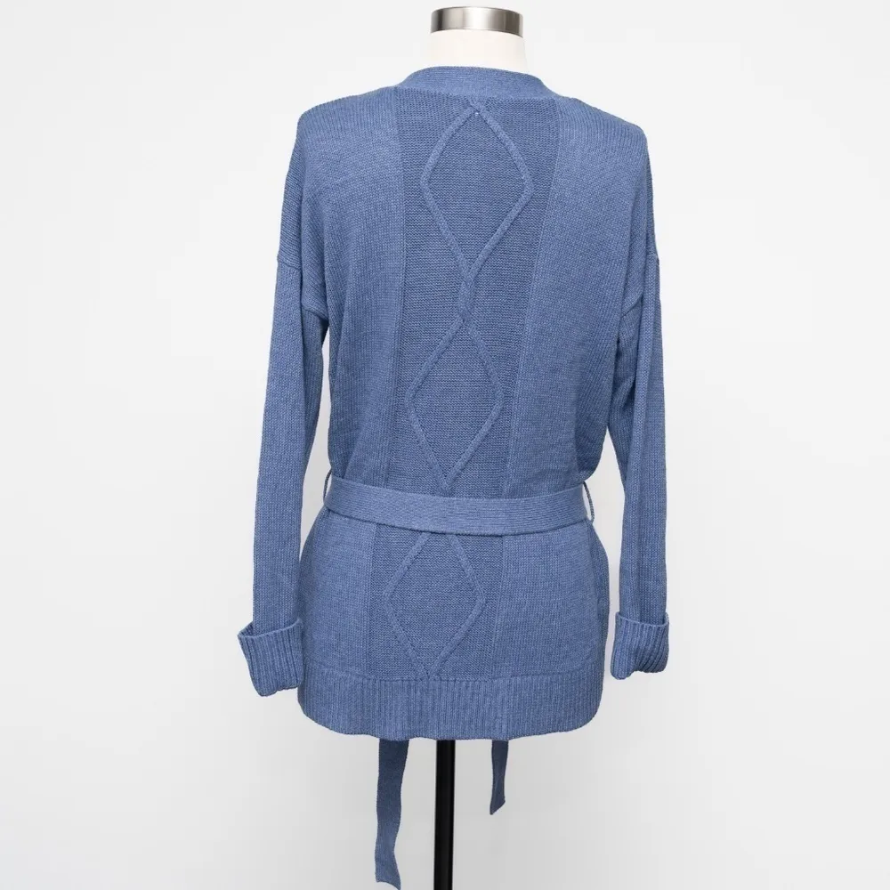 L'Agence -   Belted Cable Cardigan Sweater - Image 4
