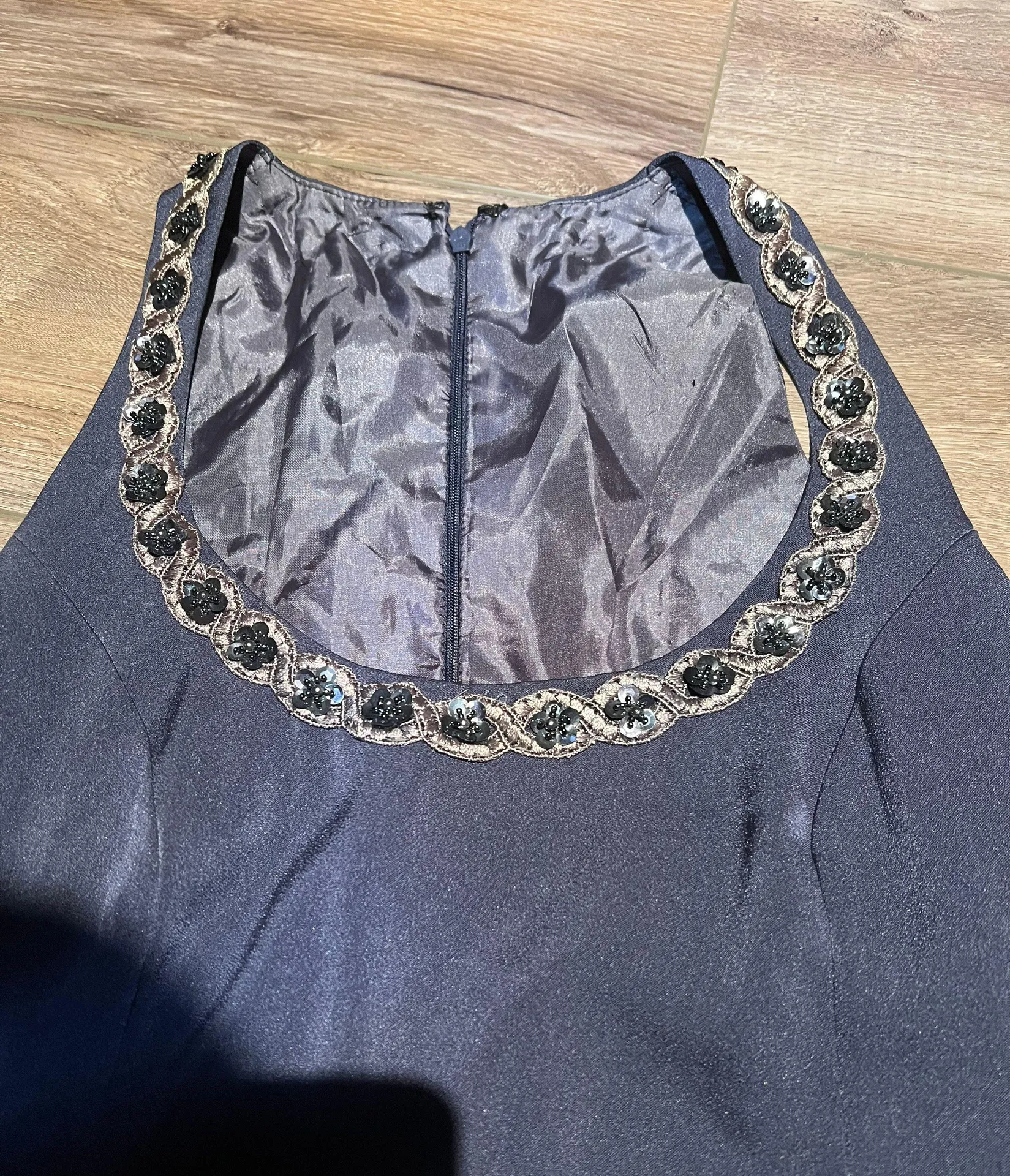 Women Long Fancy Dress Blue Size 4 - Image 4