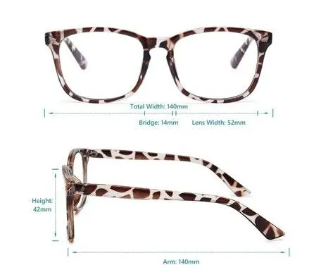 Gaoye Computer Reading Blue Light Glasses Leopard Frames - Image 4