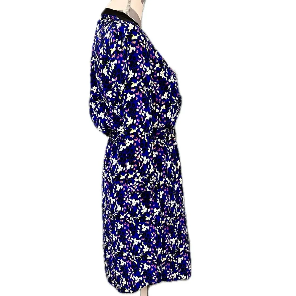 Diane Von Furstenberg Abstrat Foral 100% Silk Dress - Size 4 - Image 8