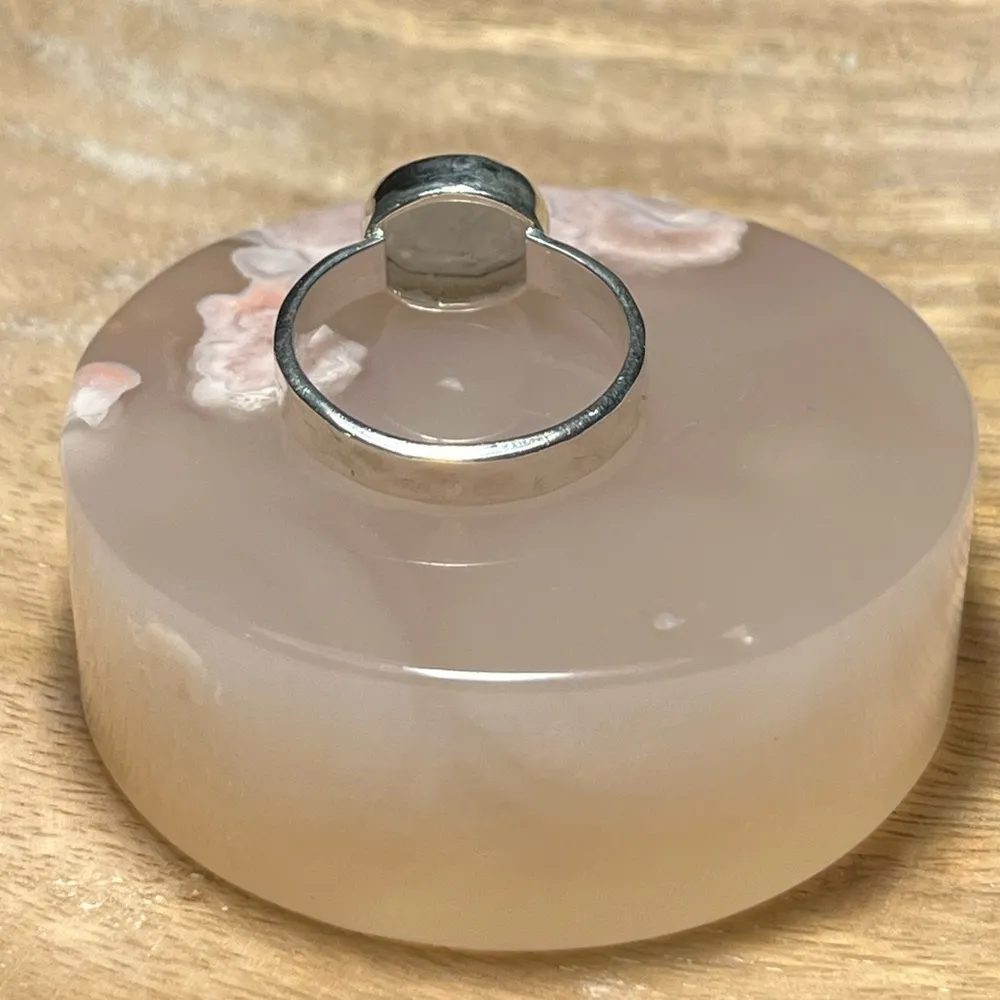 Sterling Silver Moonstone Oval 925  India Ring - Image 9