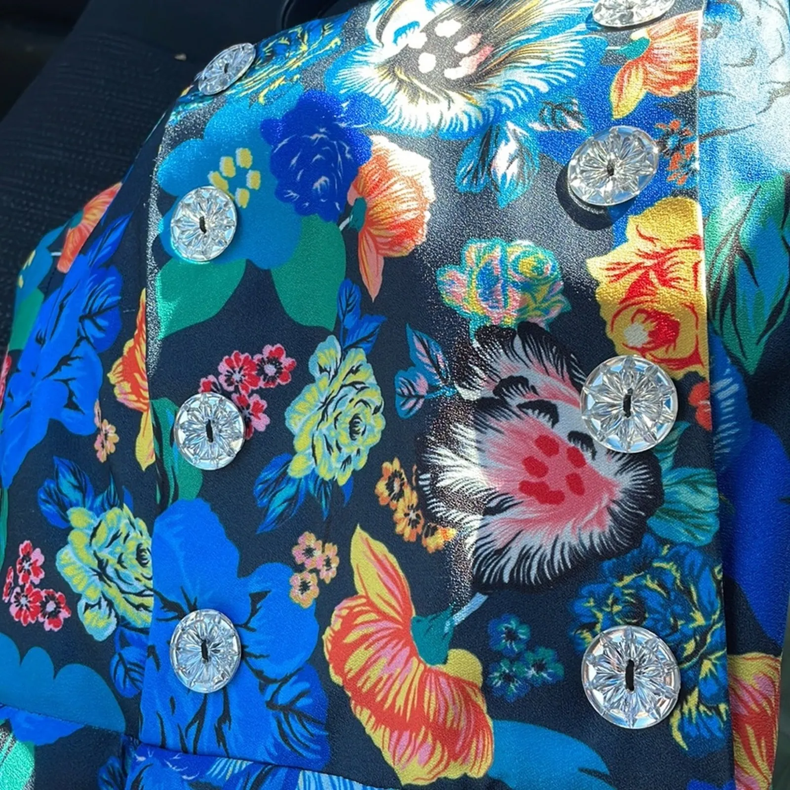 Blogger fav ASOS Floral flare jumpsuit strapless - Image 9