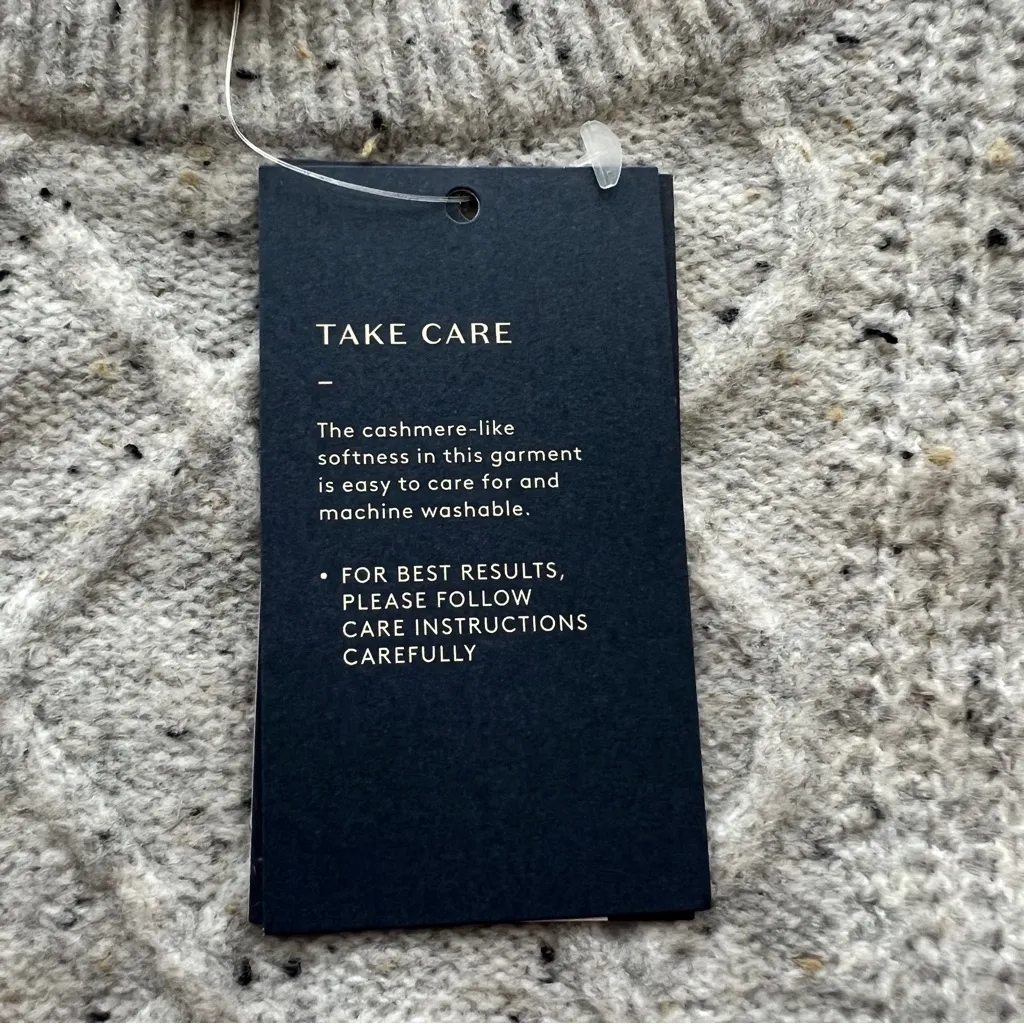 Universal Thread Heather Gray Cable Knit Sweater - Image 6